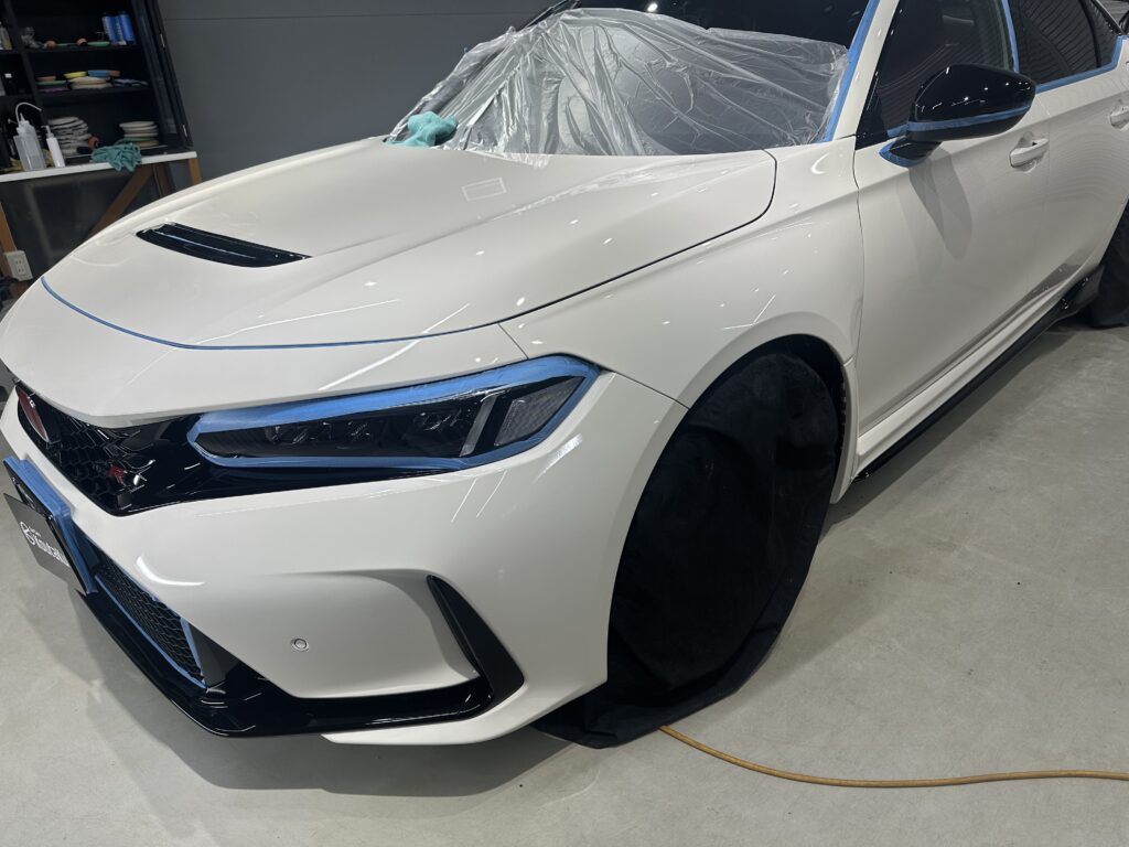ホンダシビックタイプR・鏡面磨き作業+セラミックコーティング施工事例 富山県 射水市I様