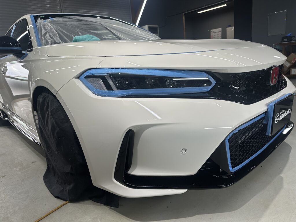 ホンダシビックタイプR・鏡面磨き作業+セラミックコーティング施工事例 富山県 射水市I様