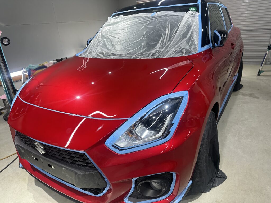スズキ・スイフトスポーツ鏡面磨き作業+セラミックコーティング 富山県富山市N様