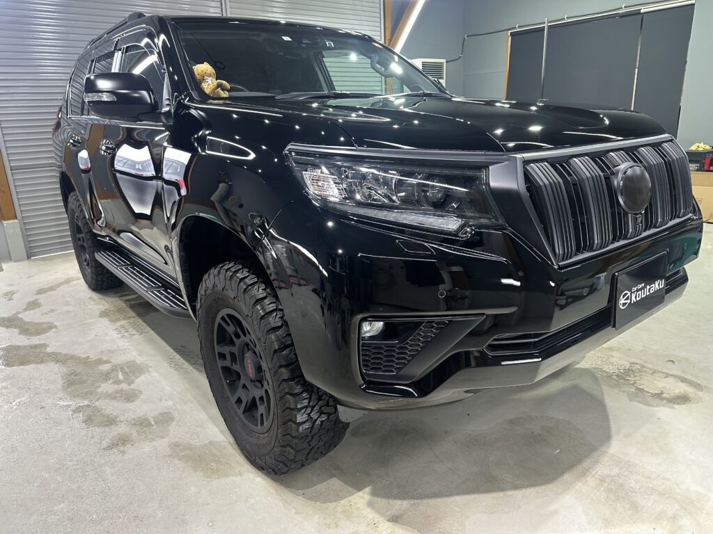 トヨタランドクルーザープラド150・鏡面磨き作業+セラミックコーティング施工事例 富山市M様