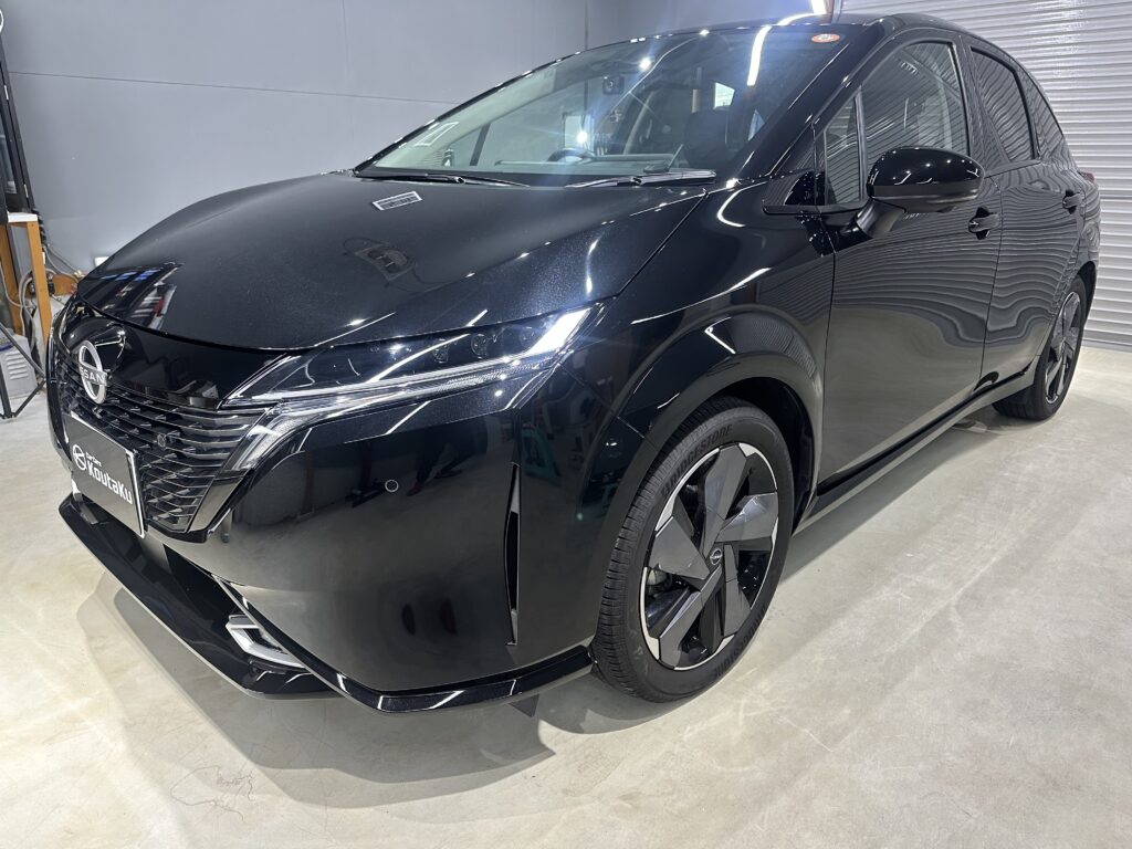 日産ノートオーラ・鏡面磨き作業+セラミックコーティング施工事例　富山市Ｉ様