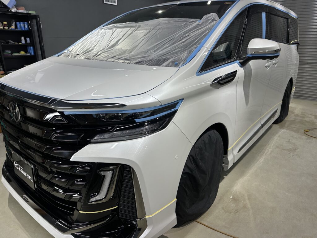 トヨタヴェルファイア・鏡面磨き作業+セラミックコーティング施工事例 富山市E様