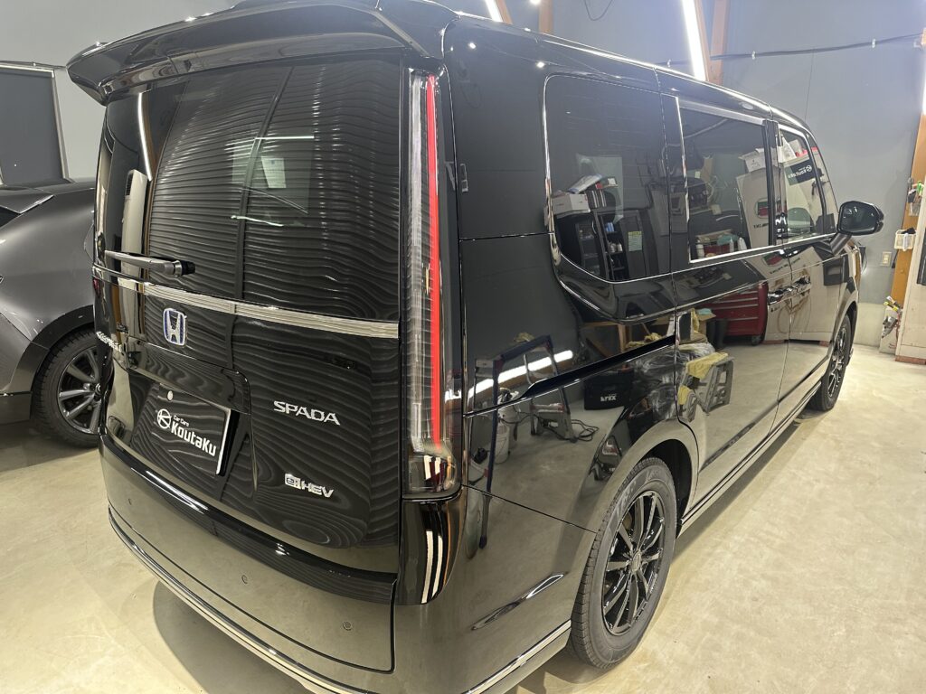 ホンダ・ステップワゴン・鏡面磨き作業+セラミックコーティング施工事例 富山市S様