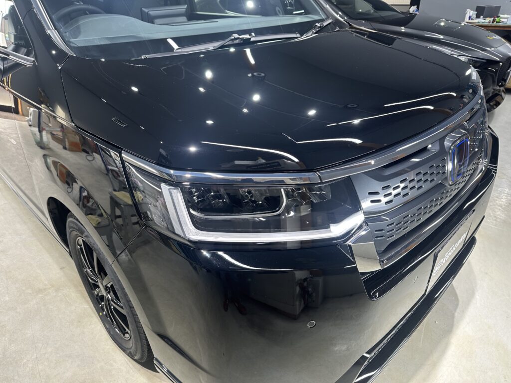 ホンダ・ステップワゴン・鏡面磨き作業+セラミックコーティング施工事例 富山市S様