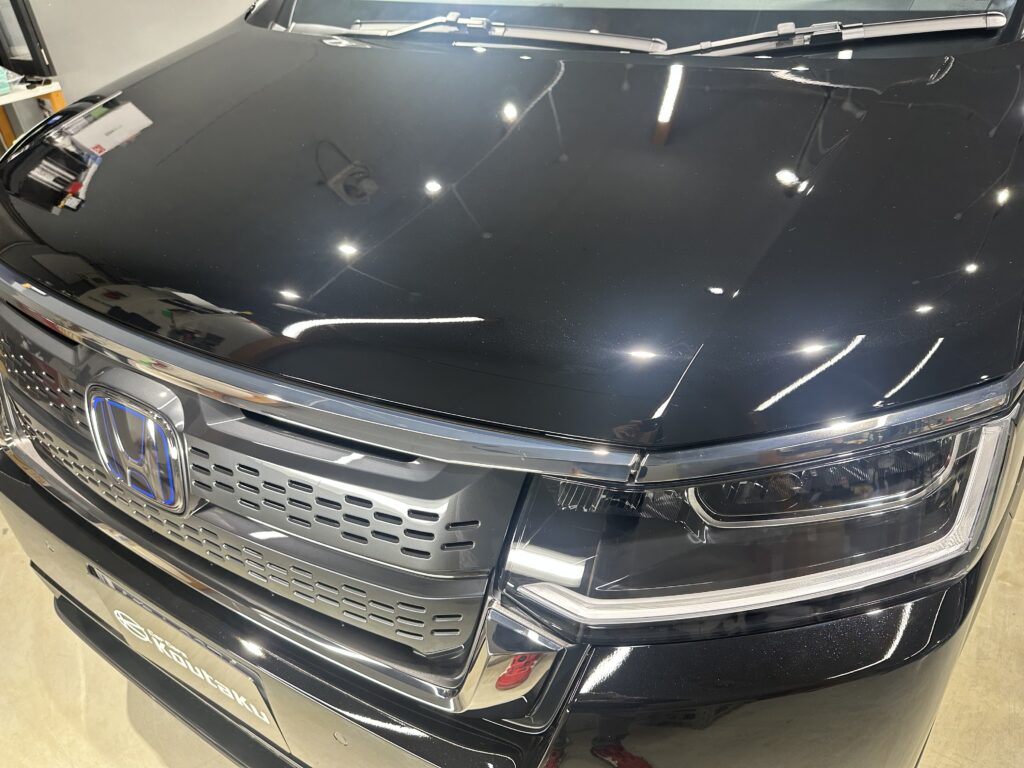 ホンダ・ステップワゴン・鏡面磨き作業+セラミックコーティング施工事例 富山市S様