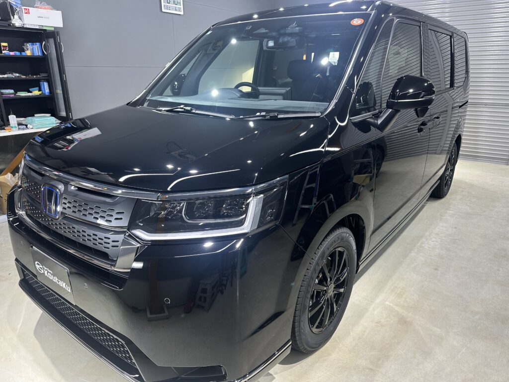 ホンダ・ステップワゴン・鏡面磨き作業+セラミックコーティング施工事例 富山市S様