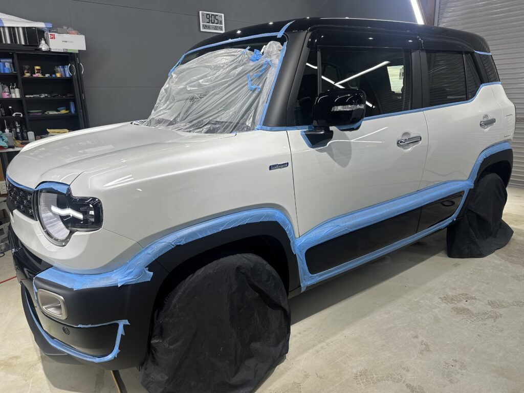 スズキ・クロスビー・鏡面磨き作業+セラミックコーティング施工事例　富山市Ｍ様