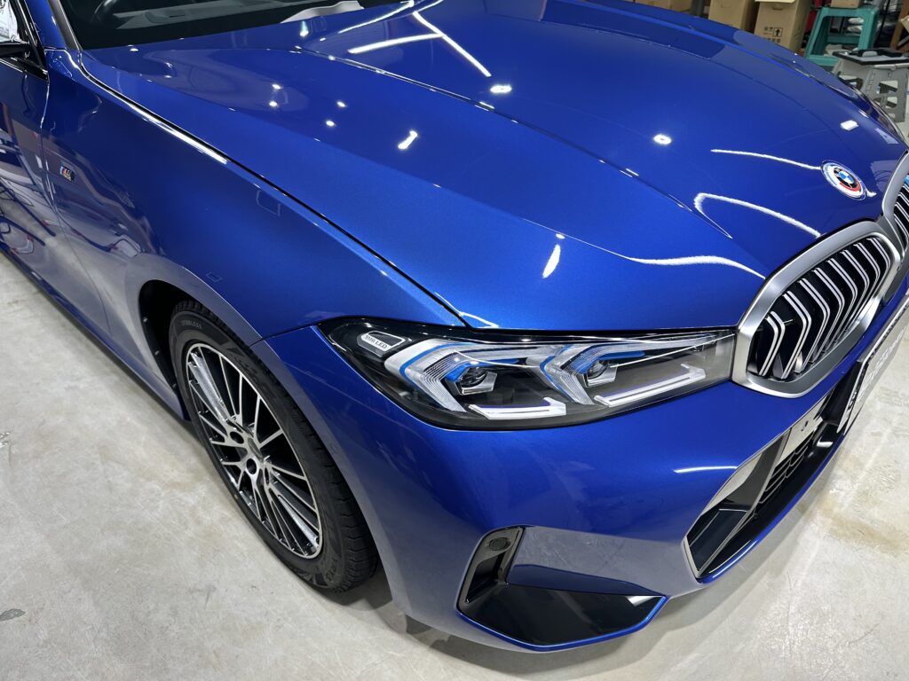 BMW・３１８i Ｍスポーツ・鏡面磨き作業+セラミックコーティング施工事例