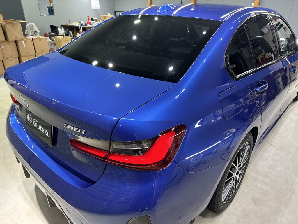 BMW・３１８i Ｍスポーツ・鏡面磨き作業+セラミックコーティング施工事例