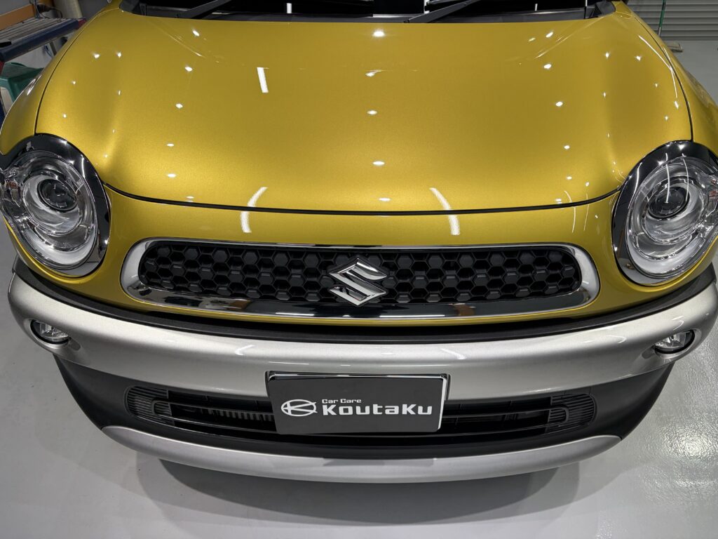 スズキ・クロスビー・鏡面磨き作業+ガラスコーティング施工事例 富山市I様