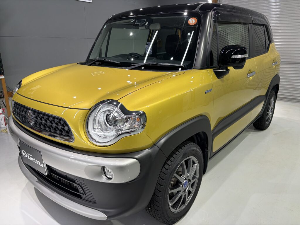 スズキ・クロスビー・鏡面磨き作業+ガラスコーティング施工事例 富山市I様