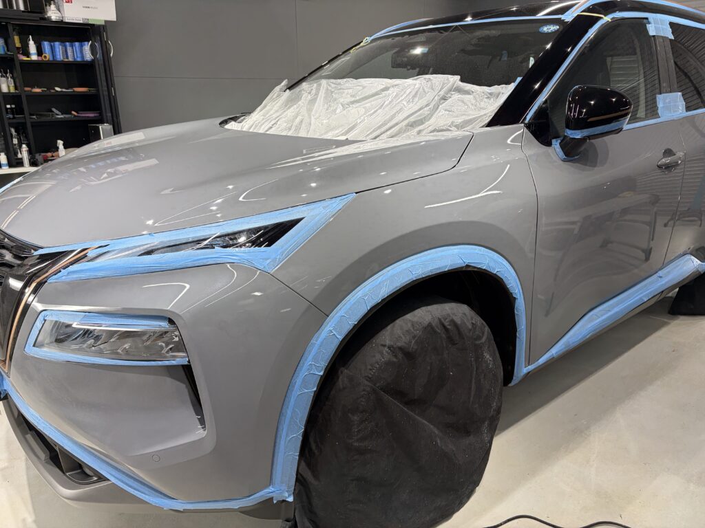 日産・エクストレイル・鏡面磨き作業+セラミックコーティング施工事例 富山市M様