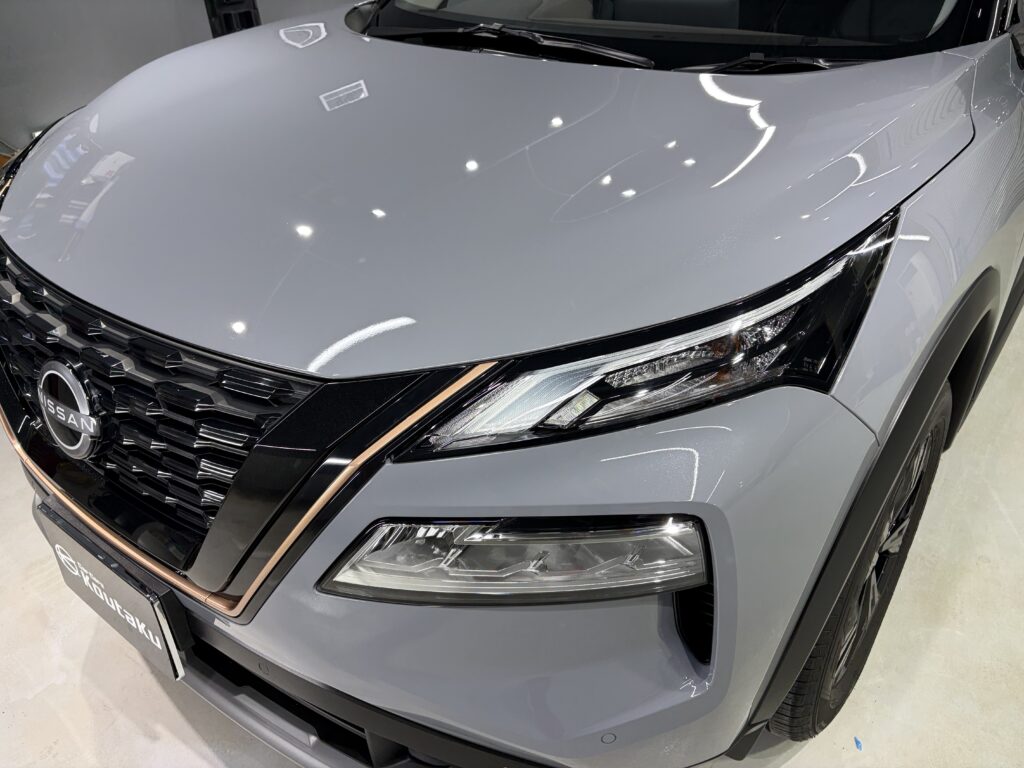 日産・エクストレイル・鏡面磨き作業+セラミックコーティング施工事例 富山市M様