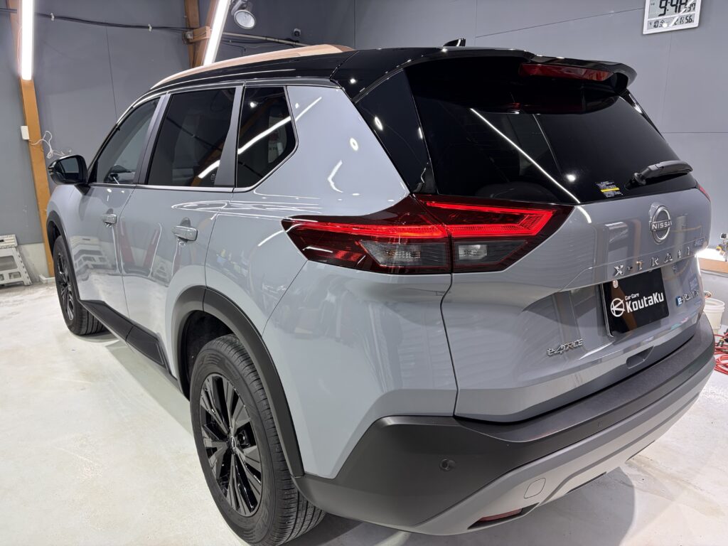 日産・エクストレイル・鏡面磨き作業+セラミックコーティング施工事例 富山市M様