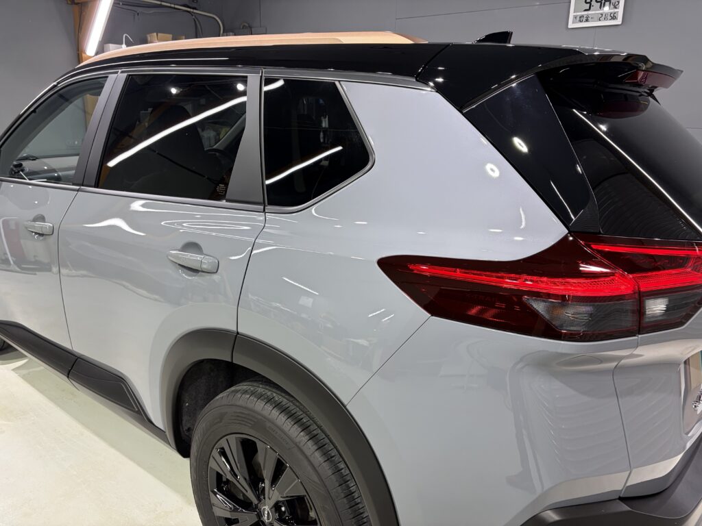 日産・エクストレイル・鏡面磨き作業+セラミックコーティング施工事例 富山市M様