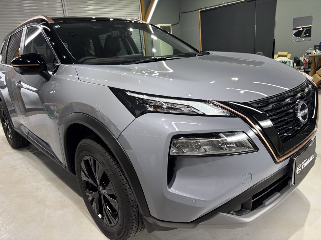 日産・エクストレイル・鏡面磨き作業+セラミックコーティング施工事例 富山市M様