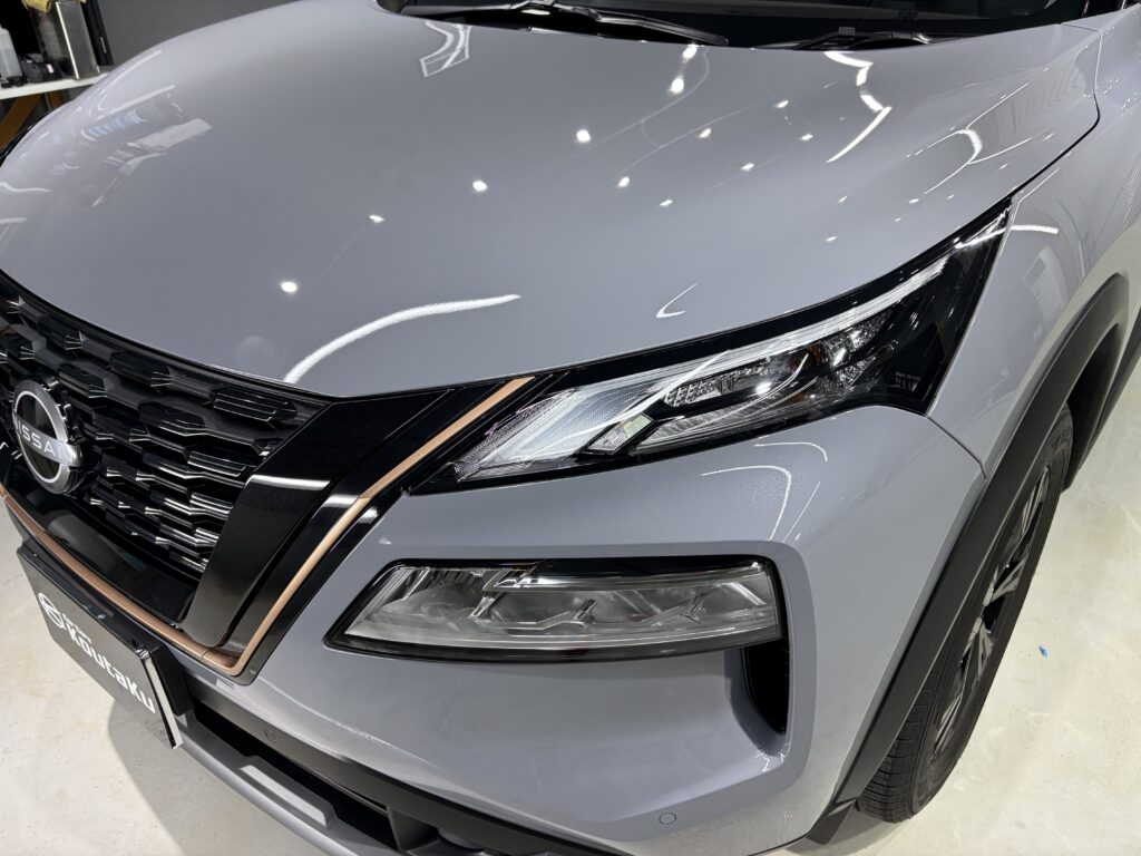日産・エクストレイル・鏡面磨き作業+セラミックコーティング施工事例 富山市M様