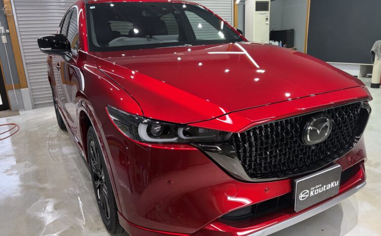 マツダＣＸ５・鏡面磨き作業+セラミックコーティング施工事例・ガラス全面撥水施工　富山市Ｏ様