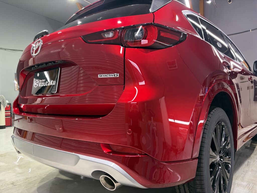 マツダＣＸ５・鏡面磨き作業+セラミックコーティング施工事例・ガラス全面撥水施工　富山市Ｏ様