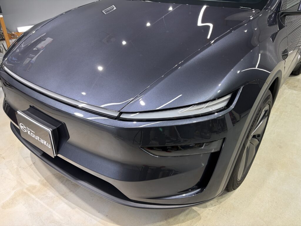 テスラモデルＹ・鏡面磨き作業+新開発セラミックコーティング施工事例　富山県富山市Ｎ様