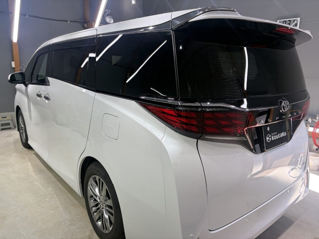 トヨタ・アルファード・鏡面磨き作業+新開発セラミックコーティング施工事例 富山県富山市F様