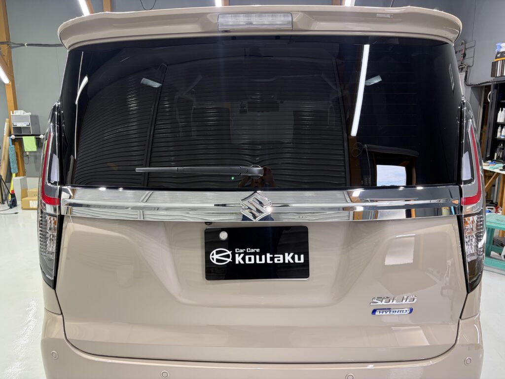 スズキソリオ・富山でセラミックコーティング・遮熱断熱カーフィルム施工事例 富山市S様