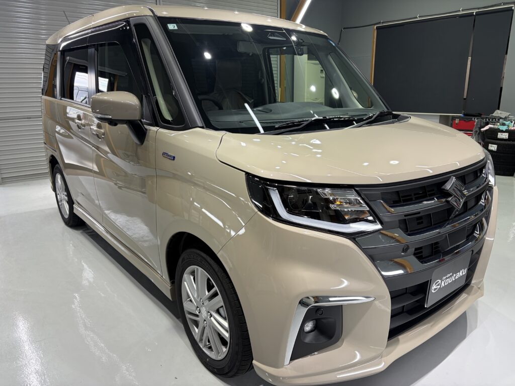 スズキソリオ・富山でセラミックコーティング・遮熱断熱カーフィルム施工事例　富山市Ｓ様