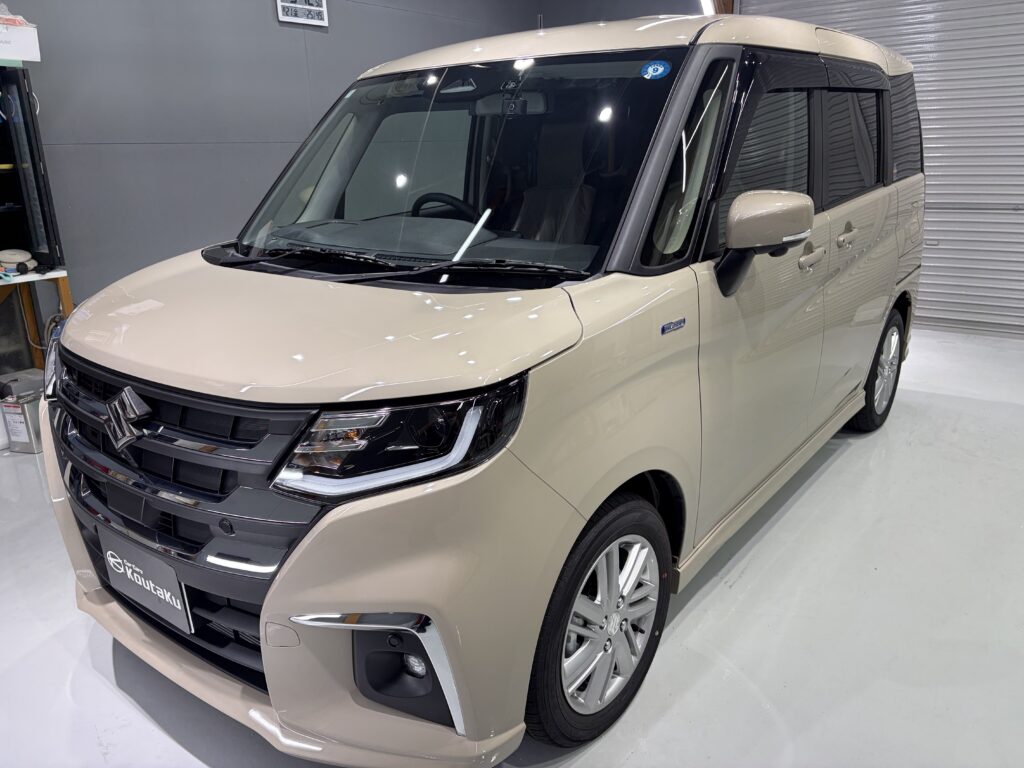 スズキソリオ・富山でセラミックコーティング・遮熱断熱カーフィルム施工事例 富山市S様