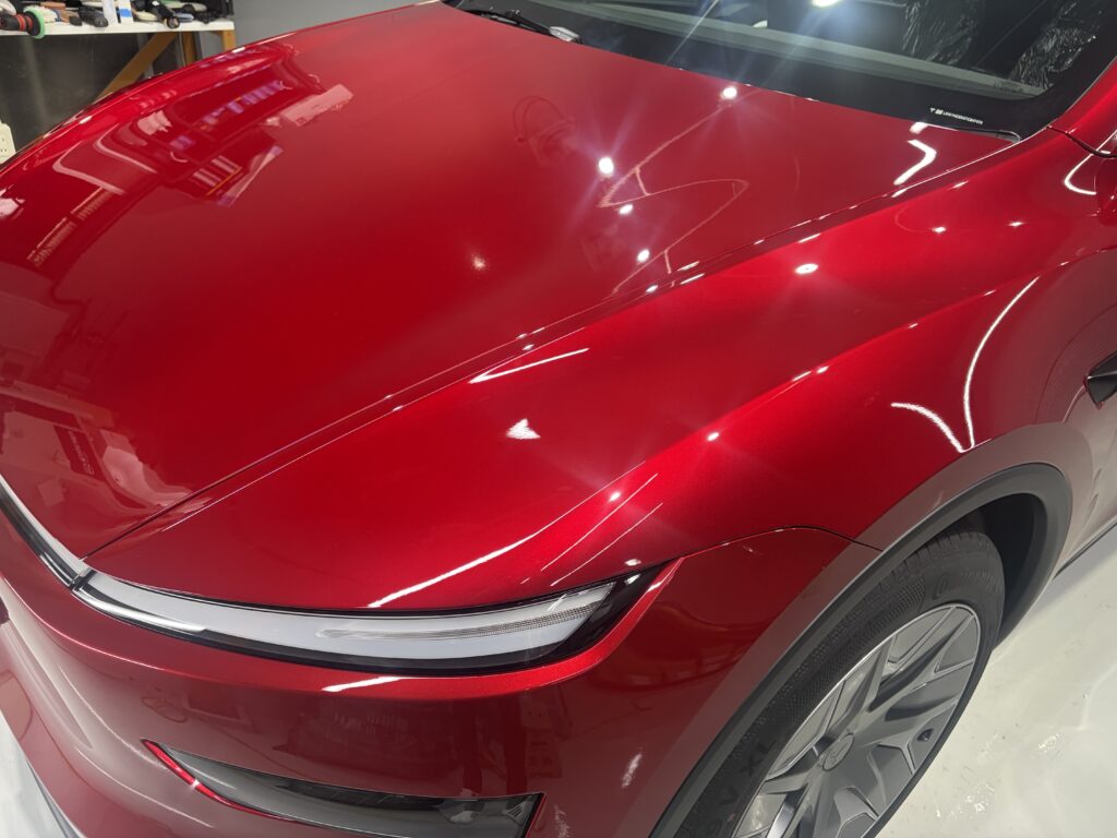 テスラモデルYL・鏡面磨き作業+セラミックコーティング施工事例 富山県富山市S様
