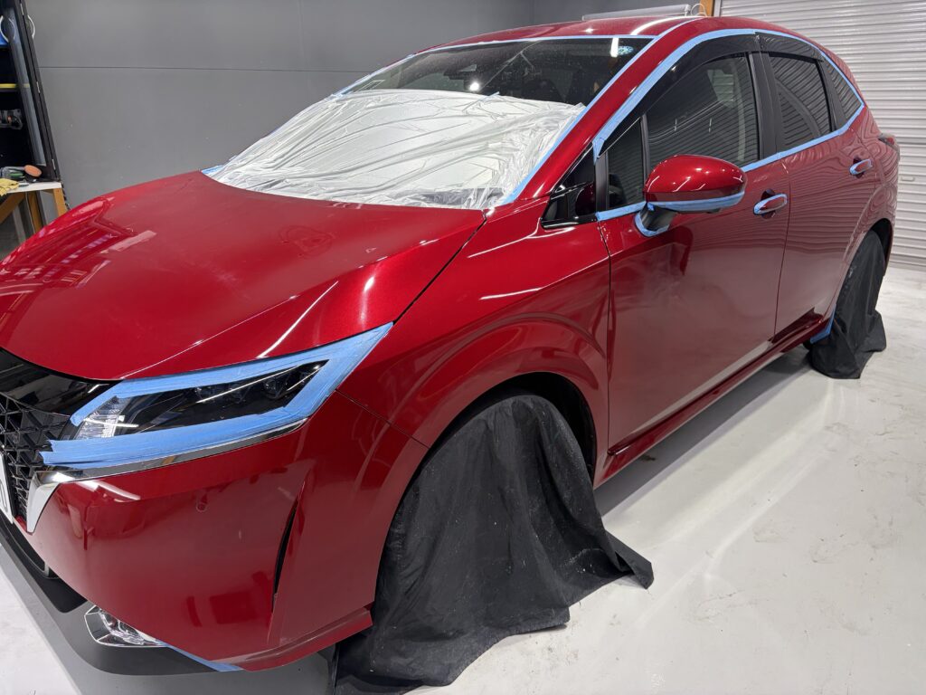 日産ノート・鏡面磨き作業+新開発セラミックコーティング施工事例 富山市I様