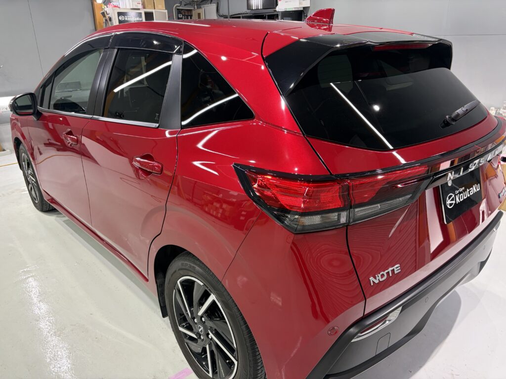 日産ノート・鏡面磨き作業+新開発セラミックコーティング施工事例 富山市I様
