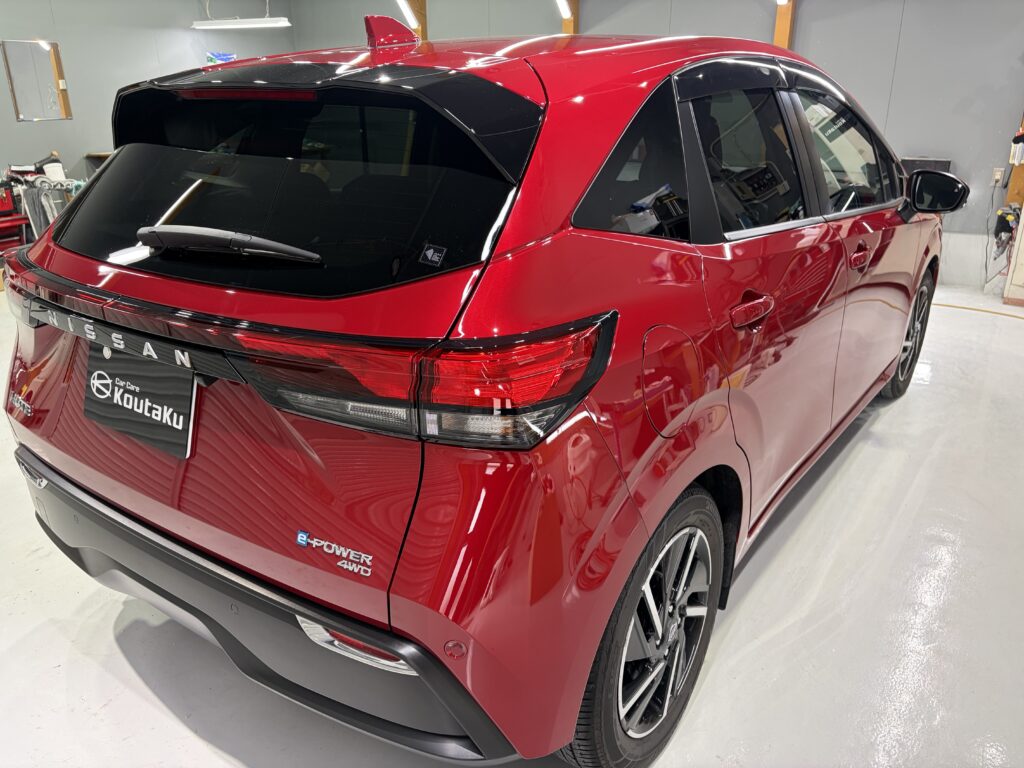 日産ノート・鏡面磨き作業+新開発セラミックコーティング施工事例 富山市I様