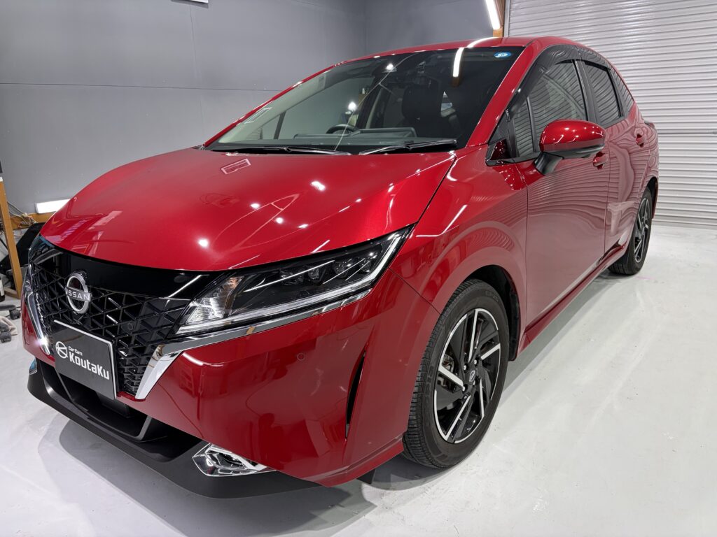 日産ノート・鏡面磨き作業+新開発セラミックコーティング施工事例 富山市I様