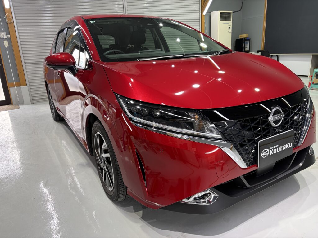 日産ノート・鏡面磨き作業+新開発セラミックコーティング施工事例 富山市I様