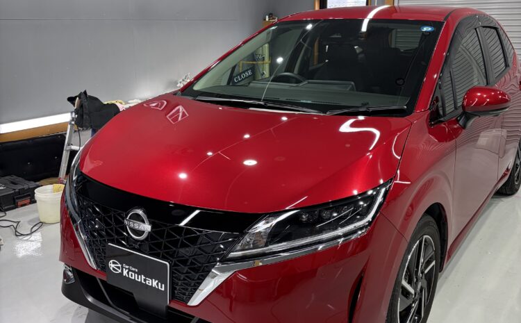 日産ノート・鏡面磨き作業+新開発セラミックコーティング施工事例　富山市Ｉ様